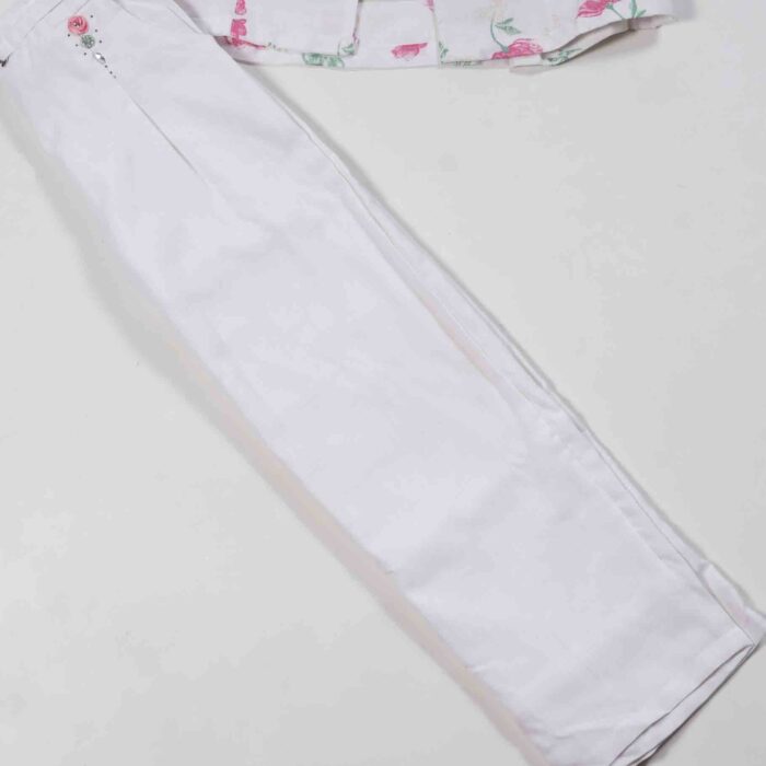 Western Floral Coat Palazzo Set - Image 3