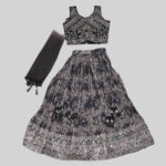 Jet Black Stone Work Crop Top