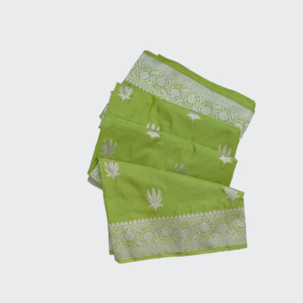Leaf Green Banarasi Fancy Saree