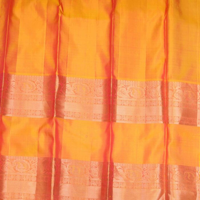 Magenta Pink Kanchi Gap Border Saree - Image 3