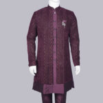 Magenta Pink Bridal Sherwani