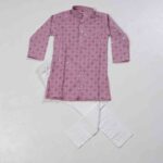 Onion Pink Kids Kurta Pyjama Set