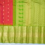 Starwberry Red Gadwal Pattu Saree - Image 2