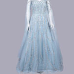 Sea Blue Stone Work Bridal Frock