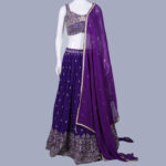 Indigo Purple Bridal Crop-Top