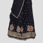 Jet Black Golden Bridal Crop-Top - Image 3