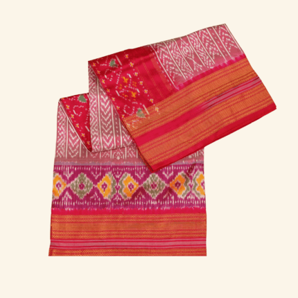 Dusty Rose Pochampally Pattu Saree