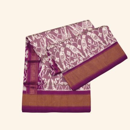 Soft Lavender Pochampally Pattu Saree