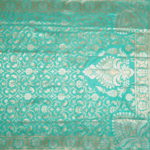 Sea Blue Banarasi Pattu Saree - Image 3