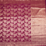 Wine Banarasi Pattu Saree - Image 3