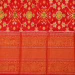 White Pochampally Pattu Saree - Image 4