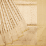 Cream Banarasi Pattu Saree - Image 2