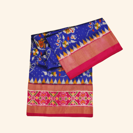 Royal Blue Pochampally Pattu Saree