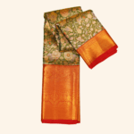 Olive Green Kanjeevaram Pattu Saree