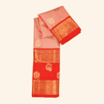 Peach Kanjeevaram Pattu Saree