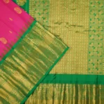 Dark Pink Gadwal Saree - Image 2
