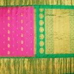 Dark Pink Gadwal Saree - Image 3