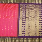 Deep Pink Gadwal Pattu Saree - Image 3