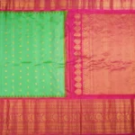 Green Gadwal Pattu Saree - Image 3