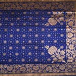 Royal Blue Banarasi Pattu Saree - Image 3