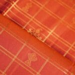Rustic Orange Vintage Kanchi Pattu Saree - Image 5