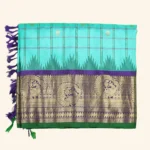 Sea Blue Gadwal Pattu Saree
