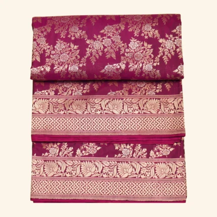 Wine Banarasi Pattu Saree