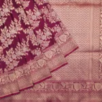 Wine Banarasi Pattu Saree - Image 2