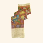 Brunt Orange Mangalagiri Kalamkari Saree (1)
