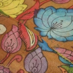 Brunt Orange Mangalagiri Kalamkari Saree (5)
