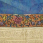 Champa Green Mangalagiri Kalamkari Saree (4)