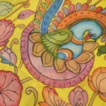 Champa Green Mangalagiri Kalamkari Saree (5)