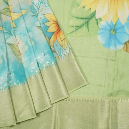Sea Green Managalagiri Pattu Saree (2)