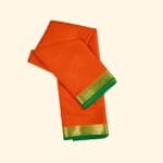 Burnt Orange Mysore Soft Silk Saree