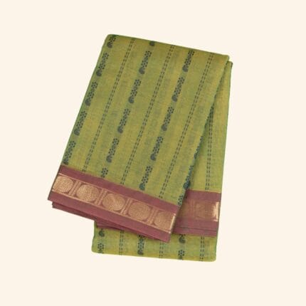 Mehandi Green Kanchi Handloom Saree