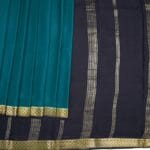 Teal Green Mysore Soft Silk Saree - Image 2