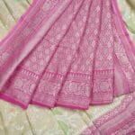 Beige Kaddi Georgette Saree - Image 3