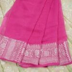 Beige Kaddi Georgette Saree - Image 4