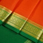 Burnt Orange Mysore Soft Silk Saree - Image 5