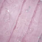 Baby Pink Organza Designer saree - Image 5