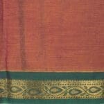 Brick Red Kanchi Handloom Saree - Image 4