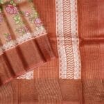 Buff Tussar Silk Saree - Image 2