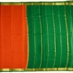 Burnt Orange Mysore Soft Silk Saree - Image 3