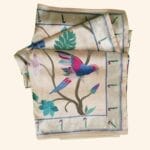 Cream Glass Tissue Designer Saree