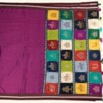 Dark Pink Darwada Handloom Saree - Image 3