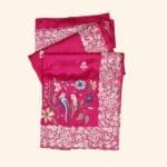 Dark Pink Raw Silk Designer Saree