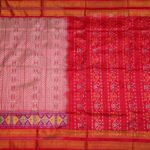 Dusty Rose Pochampally Pattu Saree - Image 3