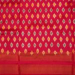 Dusty Rose Pochampally Pattu Saree - Image 4
