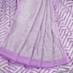 Lavender Kaddi Georgette Saree - Image 3