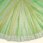Mint Green Kaddi Georgette Saree - Image 2